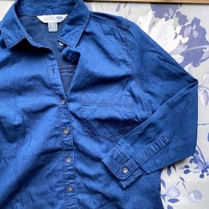 Old Navy Blue Button Down Shirt for Women
